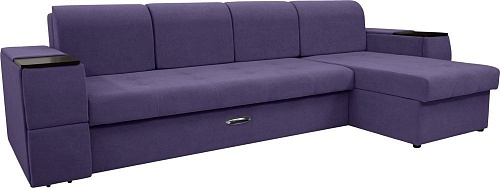 Сириус Лидер-13 с оттоманкой ППУ 330x165 (Eva 31 велюр фиолетовый)