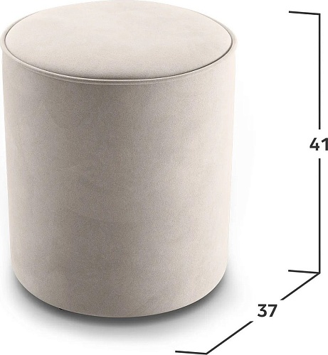 Пуфик Mio Tesoro 132 (светло-бежевый Velutto 17)