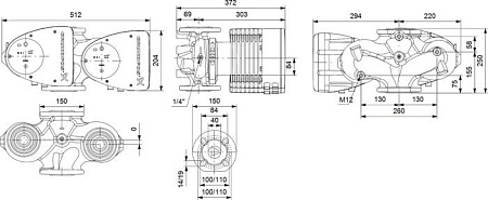 Насос Grundfos Magna1 D 40-120 F