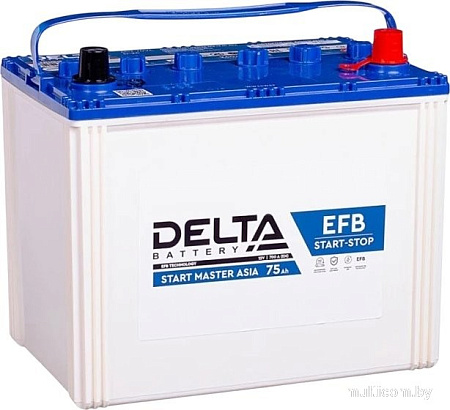 Автомобильный аккумулятор Delta EFB Asia R+ (75 А·ч)