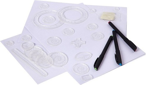 Трафарет Bondibon Спирограф-линейка. Чудесные узоры ВВ2623