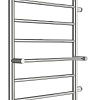 Полотенцесушитель TERMINUS Аврора П8 500х800 (с 2 полками и боковым подключением 500)