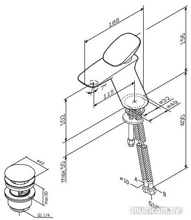 Смеситель AM.PM Spirit V 2.0 F70A82100