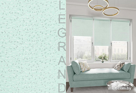Рулонные шторы Legrand Блэкаут Кристалл 140x175 (мятный)