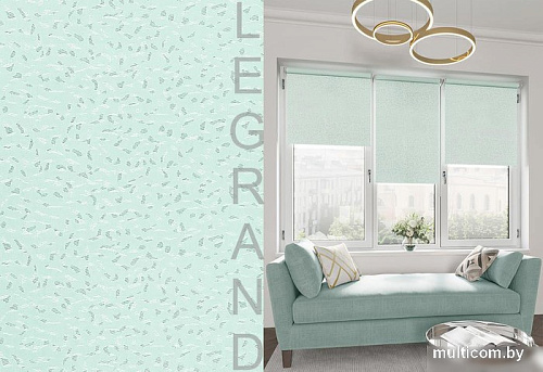 Рулонные шторы Legrand Блэкаут Кристалл 140x175 (мятный)
