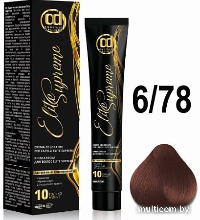 Крем-краска Constant Delight Elite Supreme 6/78 темный блонд медно-красный 100 мл