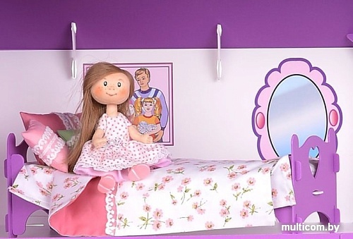 Krasatoys Коттедж Александра с мебелью 000253 (белый/сиреневый)