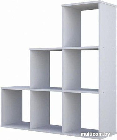 Стеллаж Polini Kids Home Smart Каскадный 6 секций (белый)