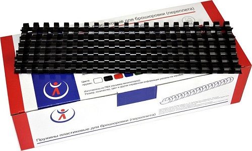 Пластиковая пружина для переплета РеалИСТ Пластик 19 мм (черный)