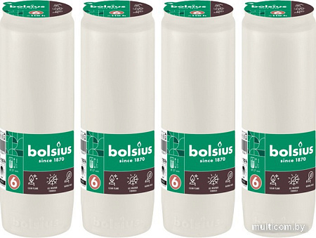 Набор свечей Bolsius Ритуальные масляные Copmo rc6 rspo mb 6 дней горения (белый)