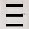 Межкомнатная дверь Юни Бона 03 (ч) 90x200 (лиственица сибиу/черное белое)