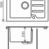 Кухонная мойка Tolero Ceramic glass TG-660 (черный)