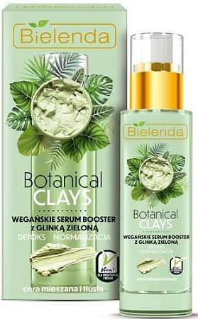 Bielenda Сыворотка Botanical Clays веганская с зеленой глиной 30 мл
