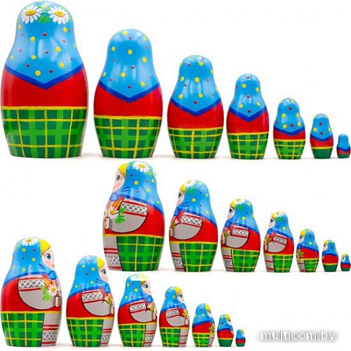 Развивающая игра Брестская Матрешка С букетом луговых цветов (набор 7 шт)