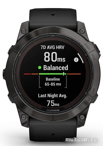 Умные часы Garmin Fenix 7X Pro Sapphire Solar (карбоново-серый титан/черный)