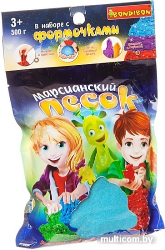 Песок кинетический Bondibon Марсианский песок ВВ1730 (голубой)