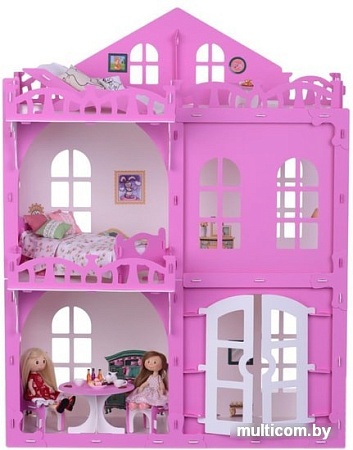 Krasatoys Дом Элизабет с мебелью 000290 (белый/розовый)