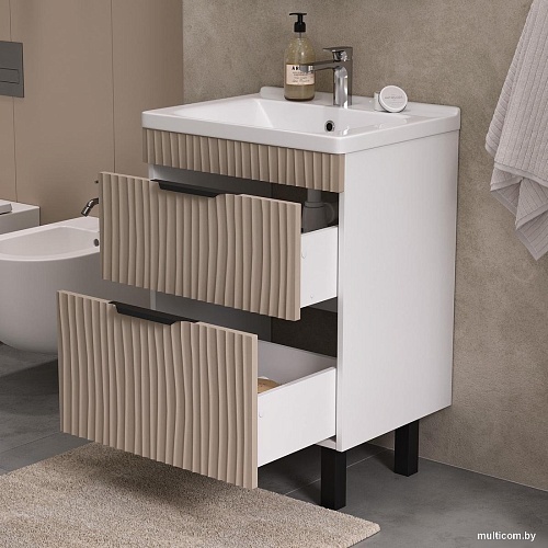 Volna Тумба под умывальник Lotty 80.2Y Миранда (латте, напольная)