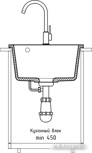 Кухонная мойка GranFest QUARZ GF-UR-644 (белый)