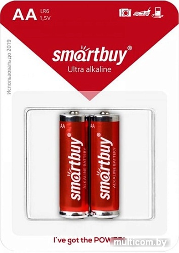 Батарейки SmartBuy Ultra Alkaline AA 2 шт. SBBA-2A02B