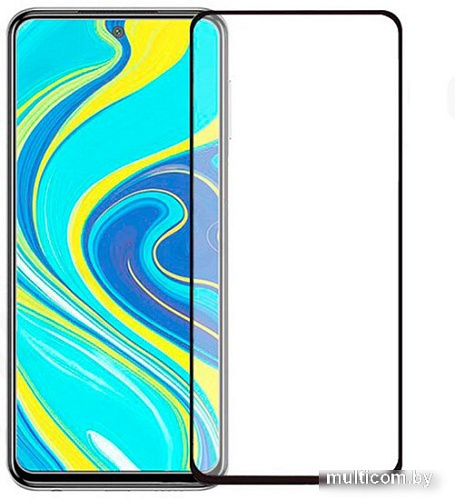 Защитное стекло Case 111D для Redmi Note 9 Pro/Redmi Note 9S (черный глянец)