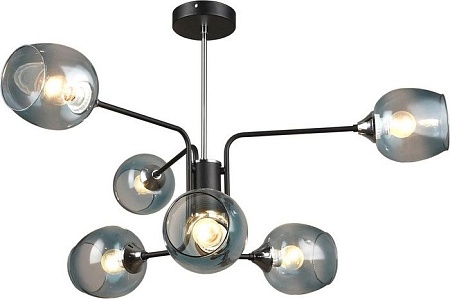 Люстра средней высоты Imex MD.3564-6-S BK+CH