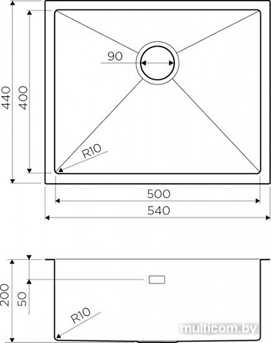 Кухонная мойка Omoikiri Taki 54-U/IF-GM (4973107)