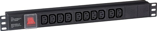 Блок розеток ExeGate ServerPro PDU-19H001 Al-10С13-C14-SW