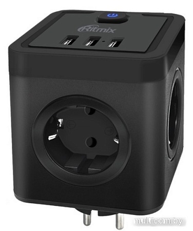 Сетевой фильтр Ritmix RM-043 (черный)