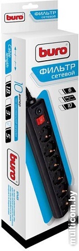 Сетевой фильтр Buro 600SH-5-B