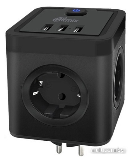 Сетевой фильтр Ritmix RM-043 (черный)