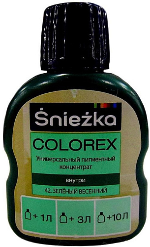 Колеровочная краска Sniezka Colorex 0.1 л (№42, зеленый весенний)