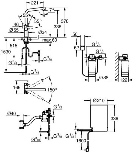 Смеситель Grohe Red Duo 30327DC1 (сталь)