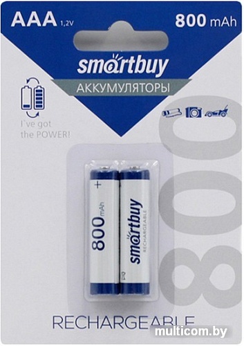 Аккумулятор SmartBuy AAA/2BL 2 шт. 800mAh SBBR-3A02BL800