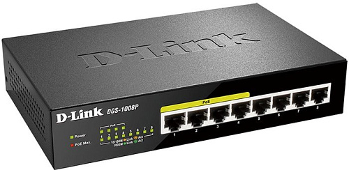 Коммутатор D-Link DGS-1008P/E1A