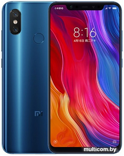 Смартфон Xiaomi Mi 8 6GB/64GB международная версия (синий)