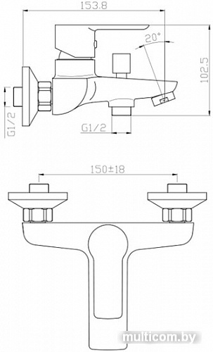 Смеситель Argo 35-05P OLIMP (черный)