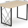 Кухонный стол Mio Tesoro Wasabi 120x70 (дуб сонома/черный)