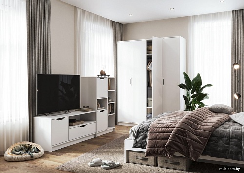 Тумба Стендмебель Руна ТВ 01 под тв (белый)