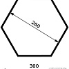 Полка DOMAX FHS 300 Hexagonal Shelf BI 300x260x115x18 (белый)