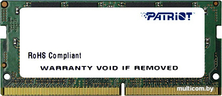 Оперативная память Patriot Signature Line 4GB DDR4 SO-DIMM PC4-17000 [PSD44G213381]