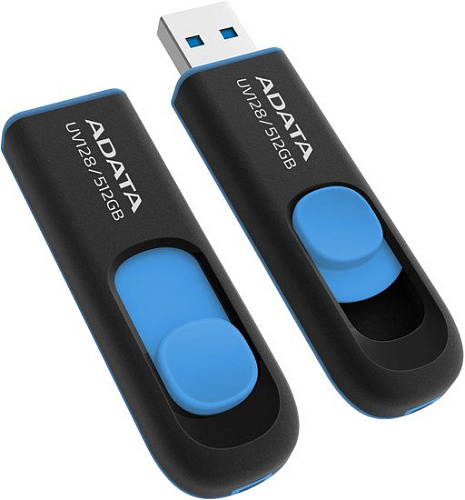 USB Flash ADATA DashDrive UV128 512GB (черный/синий)