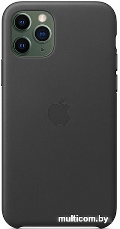 Чехол Apple Leather Case для iPhone 11 Pro (черный)