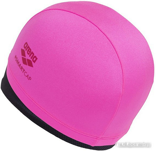 Шапочка для плавания ARENA Smartcap junior 004410 100 (розовый/черный)