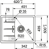 Кухонная мойка Franke Centro CNG 611-62 Fragranite 114.0639.681 (серый)