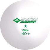 Мяч для настольного тенниса Donic Schildkrot Elite 40+ (белый, 1 звезда, 6 шт.)
