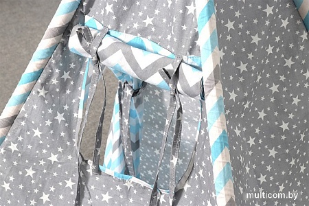 Вигвам Мебельград Зигзаг (небесный/звездопад на сером)