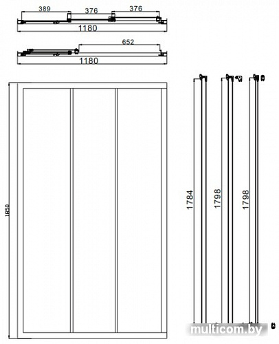 Душевая дверь Omnires Bronx S20A3 120