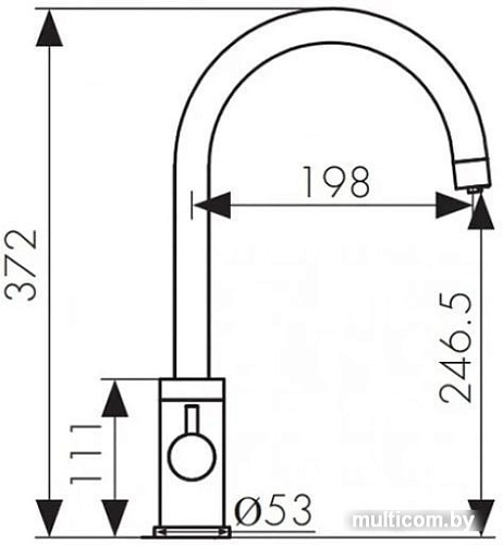 Смеситель Kaiser Merkur 26744-12 (черный мрамор)