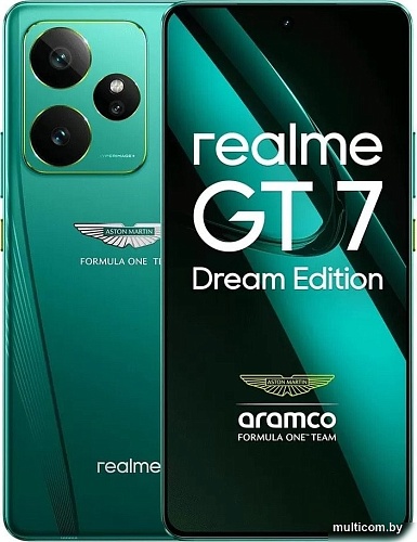 Телефон Realme GT7 Dream Edition RMX5061 16GB/512GB международная версия (Aston Martin зеленый)
